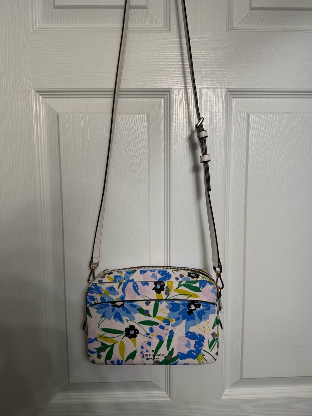 kate spade Floral Print Crossbody in Pink, Blue & Green
